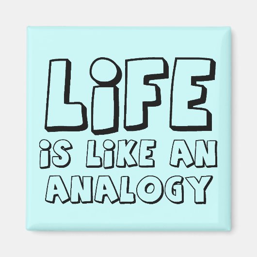 Life Analogy Funny Magnet Spaß (Vorne)