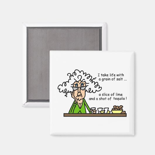 Life and Tequila Humor Magnet (Vorderseite/Rückseite)