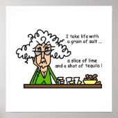 Life and Tequila Humor Poster (Vorne)