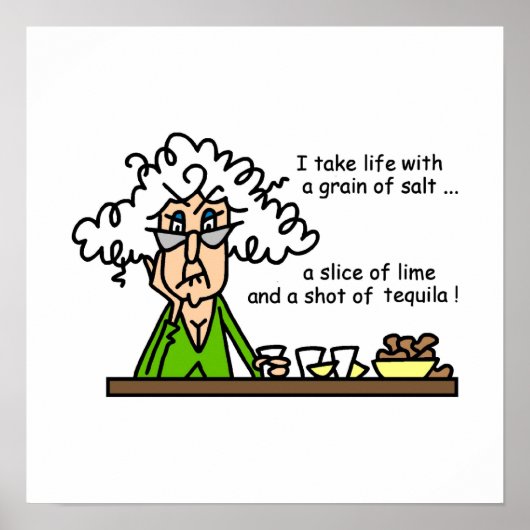 Life and Tequila Humor Poster (Vorne)