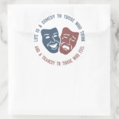 LIFE-Anführungsaufkleber Runder Aufkleber (Tasche)
