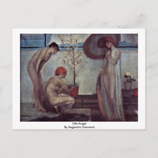 Life Angel by Segantini Giovanni Postkarte (Vorderseite)