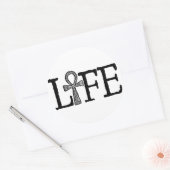 Life Ankh Runder Aufkleber (Umschlag)
