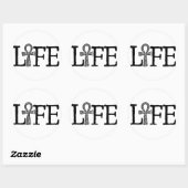 Life Ankh Runder Aufkleber (Blatt)