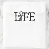 Life Ankh Runder Aufkleber (Tasche)