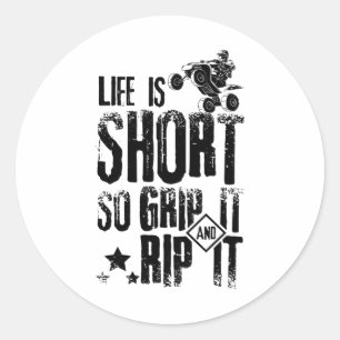 Life ATV Quad Runder Aufkleber