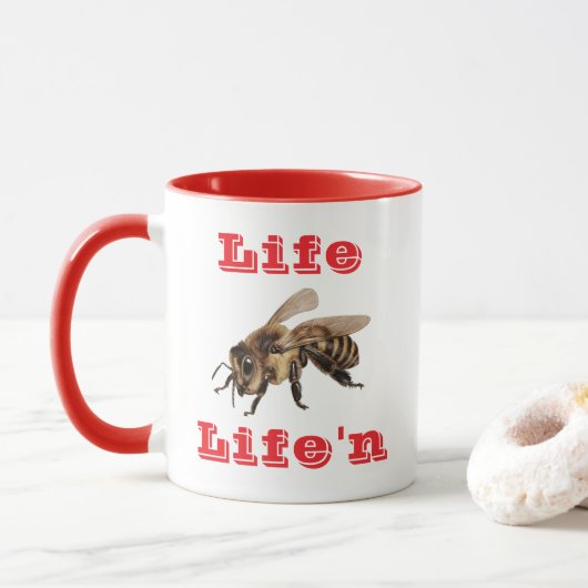 "Life B Life"n Tasse (Mit Donut)