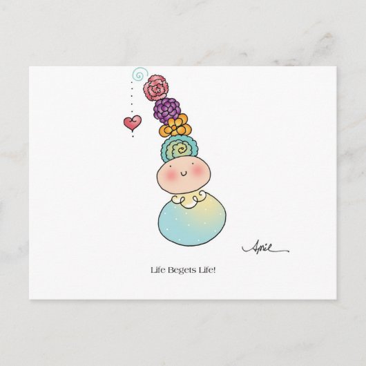 LIFE BEGETS LIFE Postcard bis April McCallum Postkarte (Vorderseite)