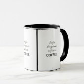 ***LIFE BEGINNT NACH DEM KAFFEE** KAFFEE ENTHUSIAS TASSE (VorderseiteRechts)