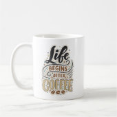 Life begins after coffee kaffeetasse (Links)
