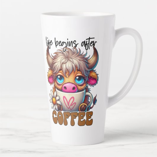 Life Begins After Coffee Milchtasse (Rechts)