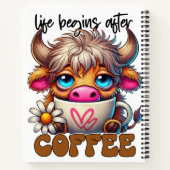 Life Begins After Coffee Notizblock (Rückseite)