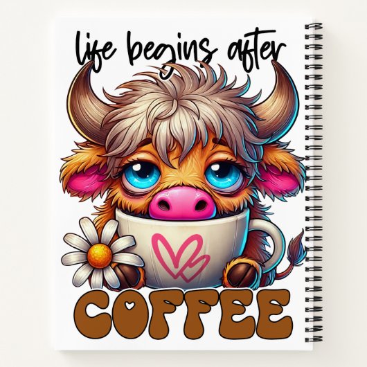 Life Begins After Coffee  Notizblock (Rückseite)