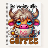 Life Begins After Coffee Notizblock (Vorderseite)