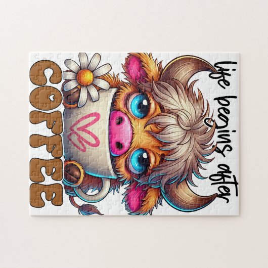 Life Begins After Coffee Puzzle (Horizontal)