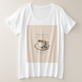 Life Begins After Espresso | Vintage Coffee Lover  Große Größe T-Shirt