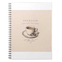 Life Begins After Espresso | Vintage Coffee Lover  Notizblock