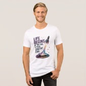 LIFE BEGINS AT THE END OF YOUR COMFORT ZONE D05 Tri-Blend SHIRT (Vorderseite voll)