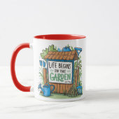 "Life begins in the garden." Tasse (Links)