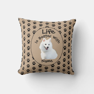 Life Better Dog Japanischer Spitz Fügen Sie Ihrem Kissen