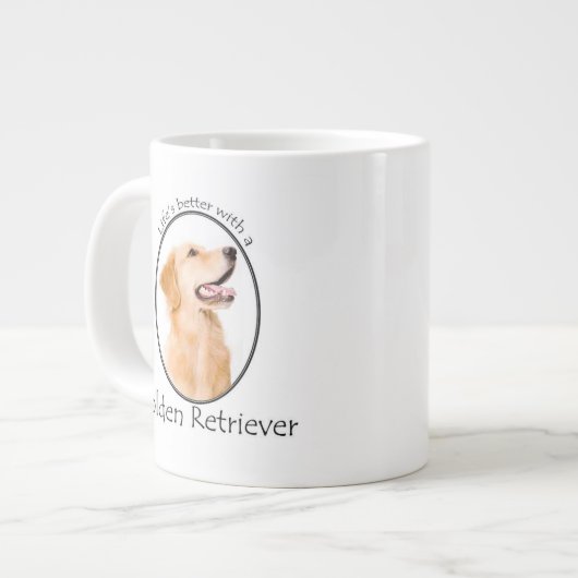 Life Better Golden Jumbo Tasse (Vorderseite Links)