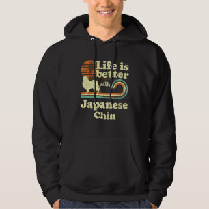 Life Better Japanese Kinin Vintag Hund Mama Vater Hoodie
