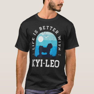Life Better Kyi Leo Vintag Blue Dog Mama Vater T-Shirt