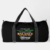 Life Bicycle Keep Balance Moving Duffle Bag (Rückseite)