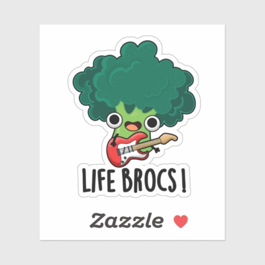 Life Brocs Funny Veggie Broccoli Pun Aufkleber (Blatt)