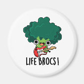 Life Brocs Funny Veggie Broccoli Pun Magnet (Vorne)