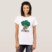 Life Brocs Funny Veggie Broccoli Pun T-Shirt (Vorne ganz)