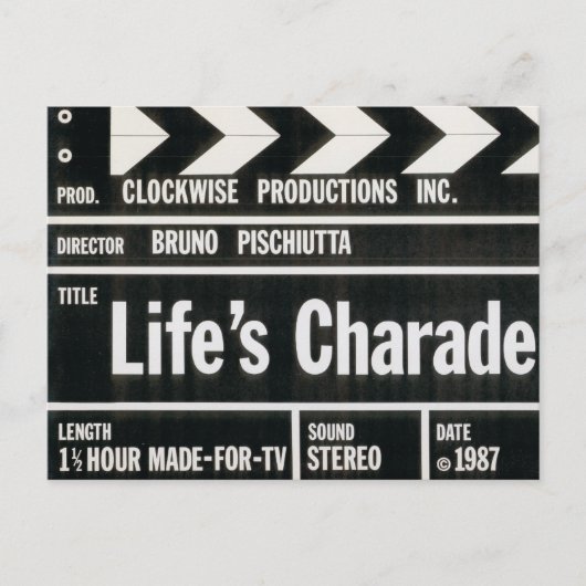 LIFE-CHARADE-Postkarten Postkarte (Vorderseite)