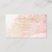 Life Coach Abstrakte Aquarellformen Rose Skript Visitenkarte (Rückseite)