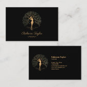 Life Coach Baum Life Therapist Heiler Wellness Visitenkarte (Vorne/Hinten)