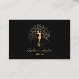 Life Coach Baum Life Therapist Heiler Wellness Visitenkarte