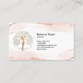 Life Coach Baum Life Therapist Heiler Wellness Visitenkarte (Rückseite)