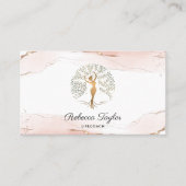 Life Coach Baum Life Therapist Heiler Wellness Visitenkarte (Vorderseite)