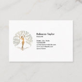 Life Coach Baum Life Therapist Heiler Wellness Visitenkarte (Rückseite)