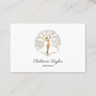 Life Coach Baum Life Therapist Heiler Wellness Visitenkarte