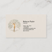 Life Coach Baum Life Therapist Heiler Wellness Visitenkarte (Rückseite)