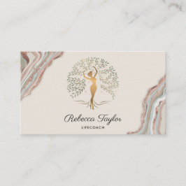 Life Coach Baum Life Therapist Heiler Wellness Visitenkarte