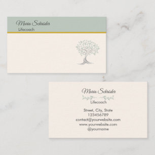 Life Coach Business Card with Tree of Life Design Visitenkarte