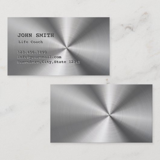 Life Coach Counseling Imitate Metal Visitenkarte (Vorne/Hinten)
