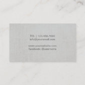 Life Coach Counselor Gold Sukkulent Klasse Linen Visitenkarte (Rückseite)