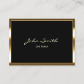 Life Coach Counselor Therapie Gold Border Visitenkarte (Vorderseite)