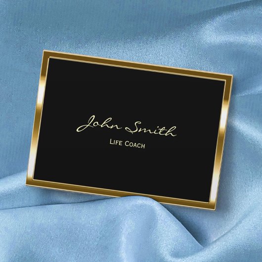 Life Coach Counselor Therapie Gold Border Visitenkarte