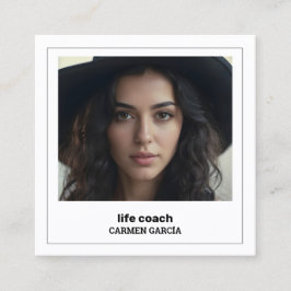 Life Coach Custom Foto QR Quadratische Visitenkarte