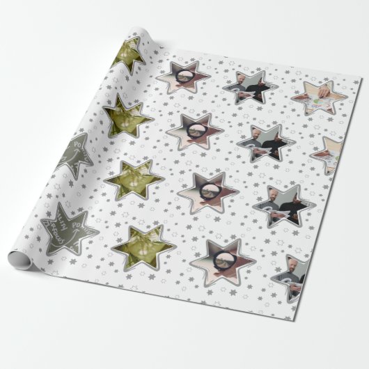 Life Coach Custom Foto Weihnachtsstars Wrapping Geschenkpapier (Ungerollt)