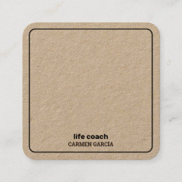 Life Coach Custom QR & Foto Quadratische Visitenkarte