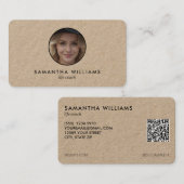 🛤️ Life Coach Custom QR Foto Visitenkarte (Vorne/Hinten)